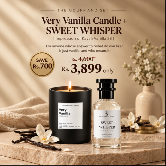 The Gourmand Set - Very Vanilla Candle + Sweet Whisper | Impression of Vanilla 28