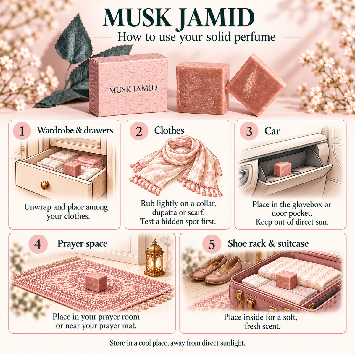 Musk Jamid – Solid Musk Cube, 28 g (Alcohol-Free)